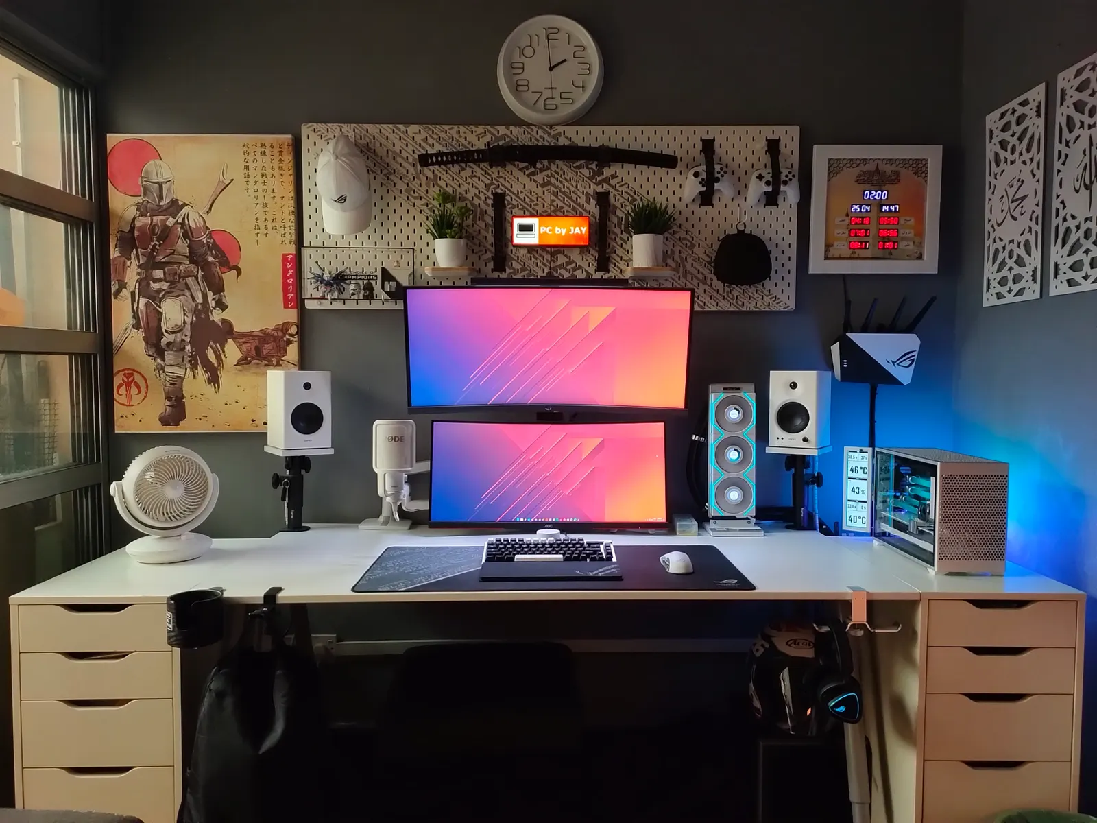 Jay Muhazar's workspace — content-creative setup, photo 1 of 4