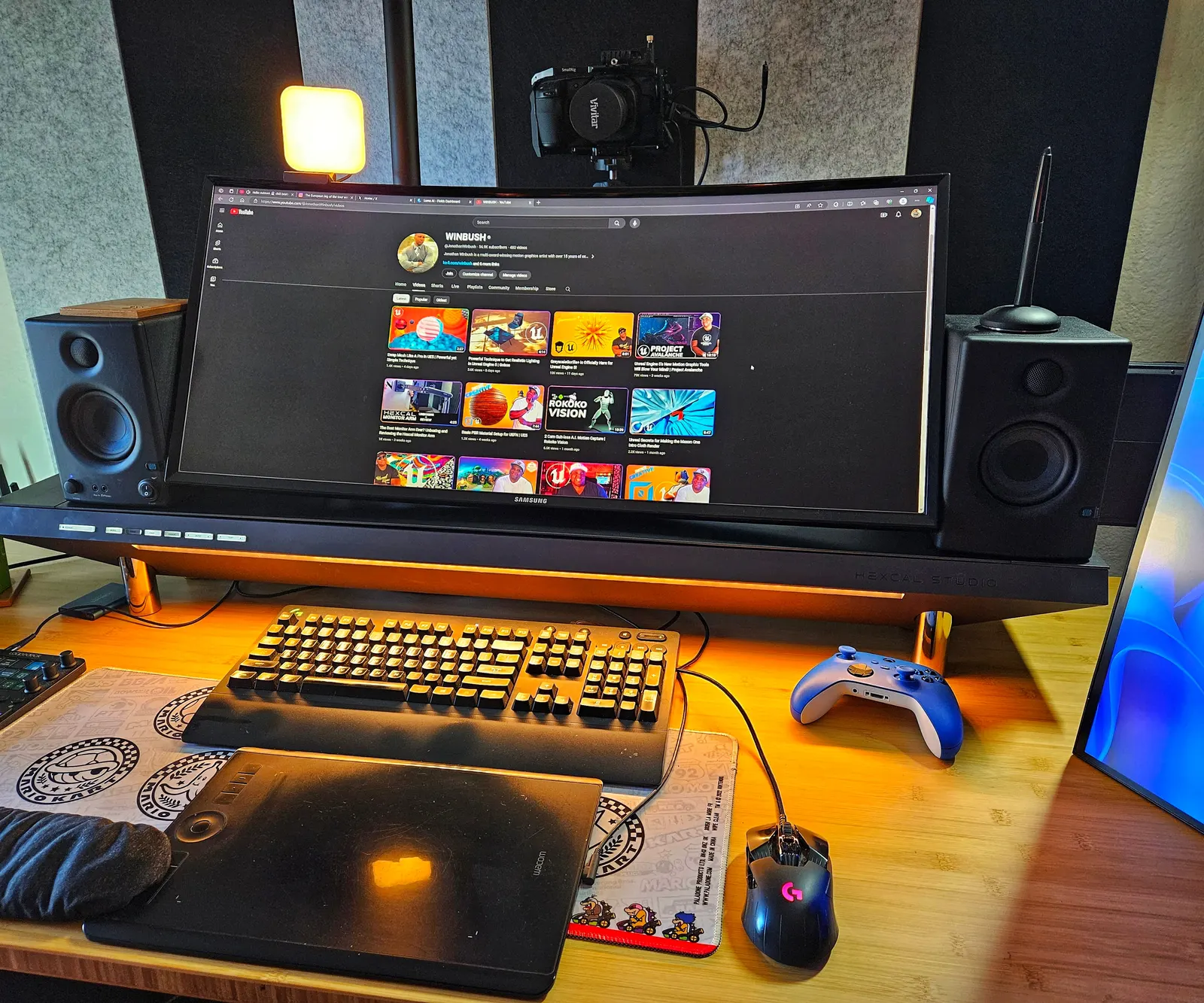 Jonathan Winbush's workspace — content-creative setup, photo 1 of 4