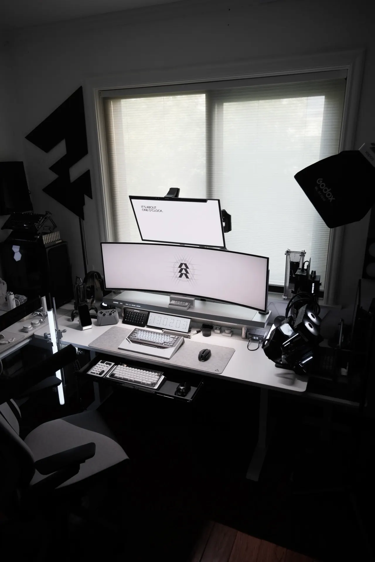 Michael Shi's workspace — content-creative setup, photo 1 of 4