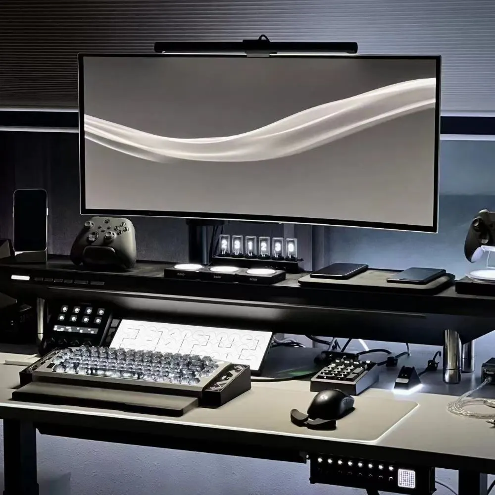Michael Shi's workspace — content-creative setup, photo 3 of 4