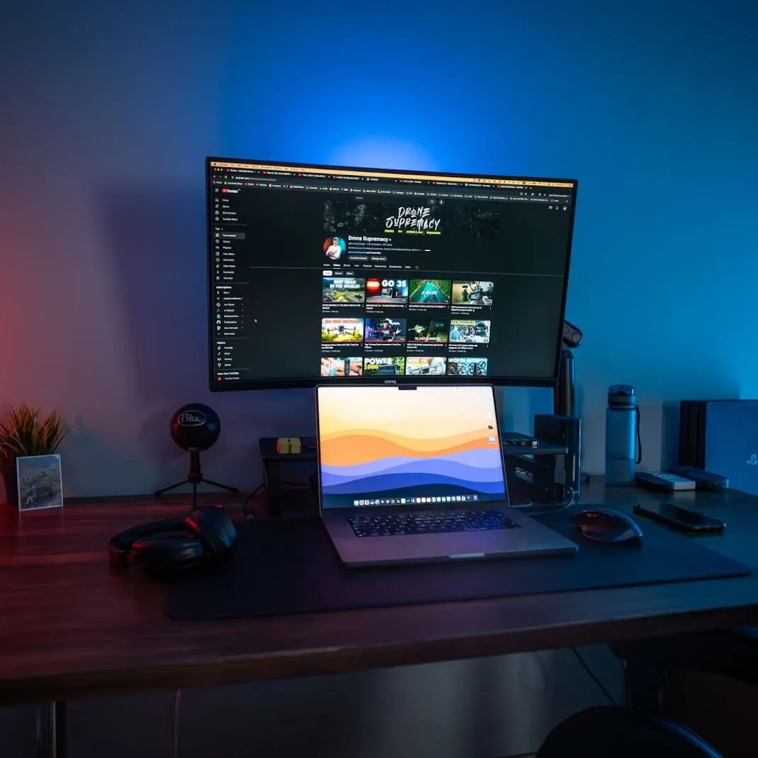 Mihail's workspace — content-creative setup, photo 1 of 4