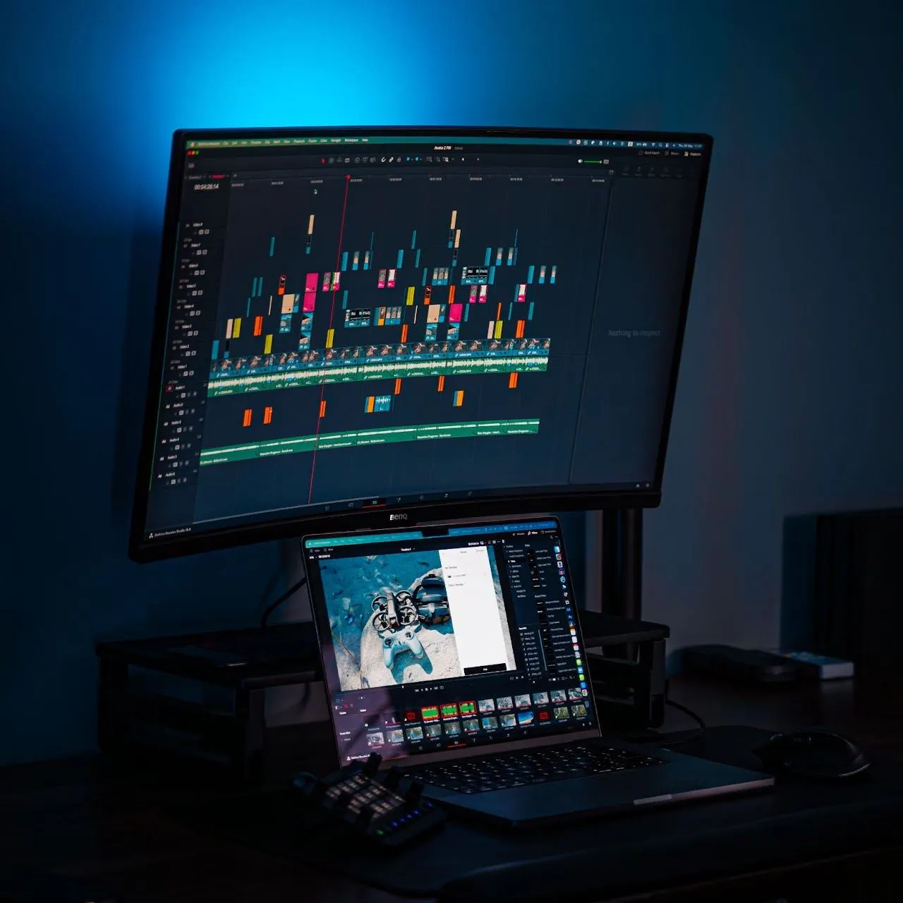 Mihail's workspace — content-creative setup, photo 2 of 4
