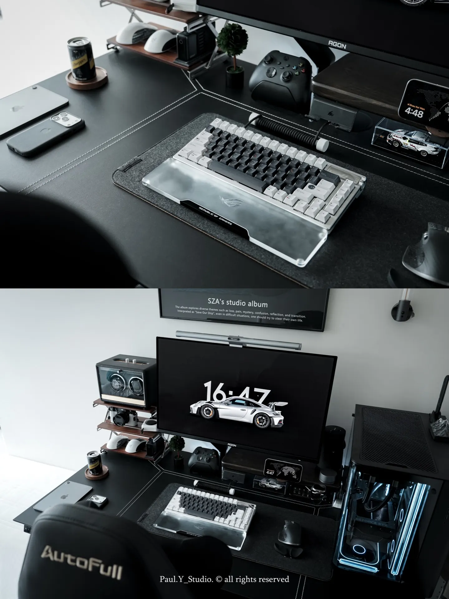 Paul Y's workspace — content-creative setup, photo 4 of 4