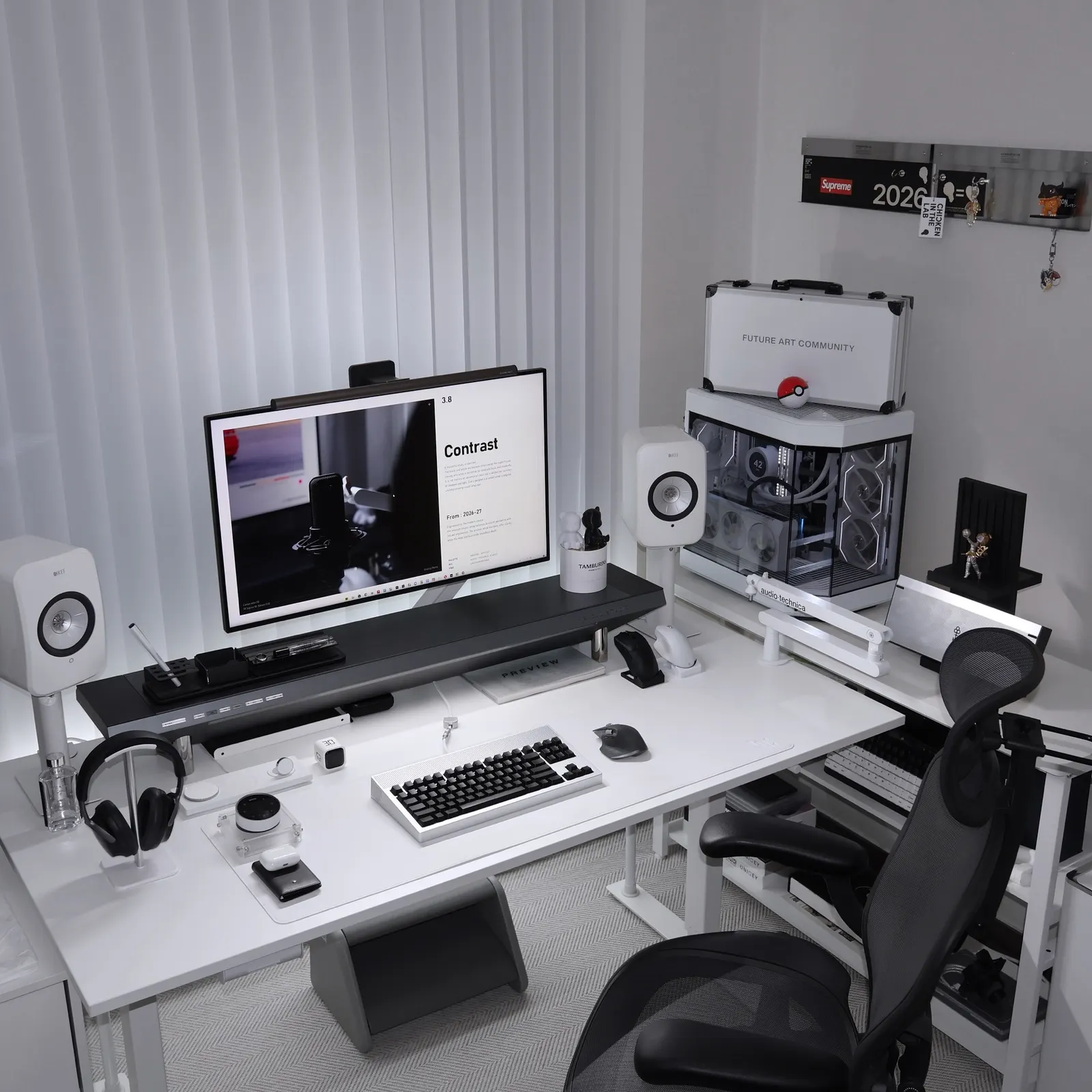 Penna's workspace — content-creative setup, photo 1 of 4